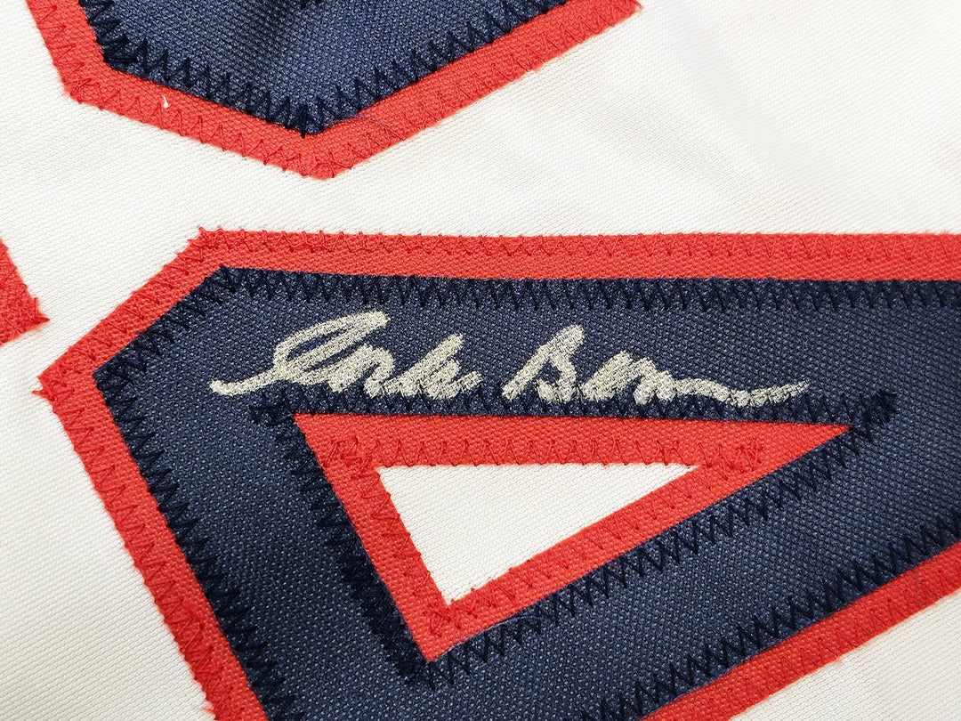 Major League Charlie Sheen Corbin Bernsen & Tom Berenger Auto White Jersey BAS