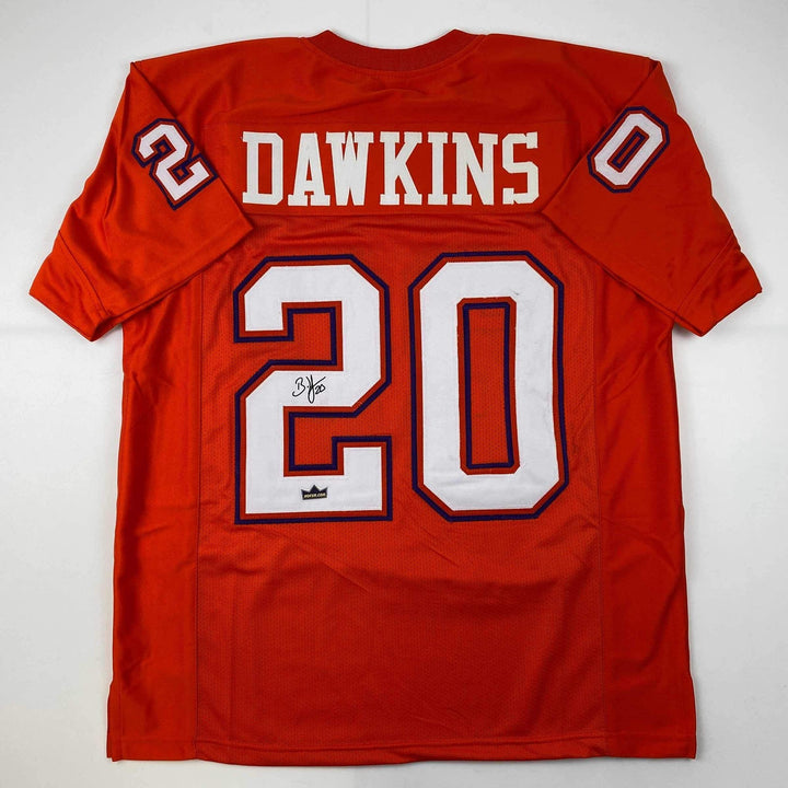 Facsimile Autographed Brian Dawkins Clemson Orange Reprint Jersey Size Men's XL