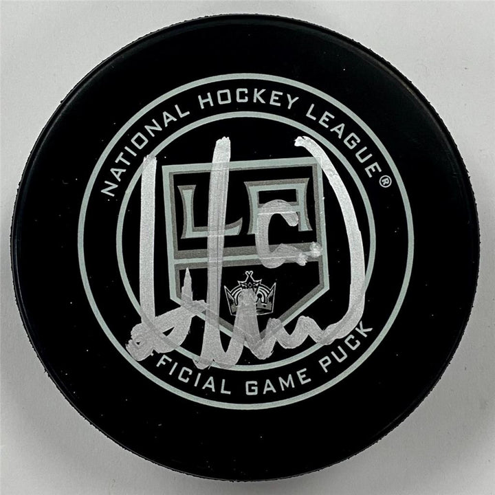 Adrian Kempe signed Los Angeles Kings Official Game Puck autograph JSA