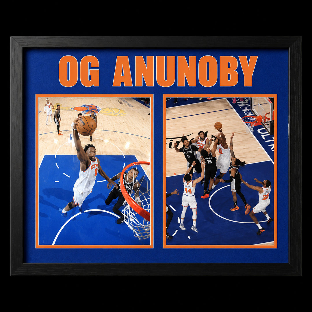 OG Anunoby Custom Framed New York Knicks Display