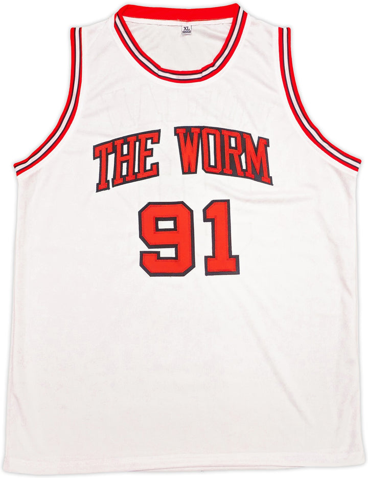 Chicago Bulls Dennis Rodman Autographed Signed White Jersey JSA