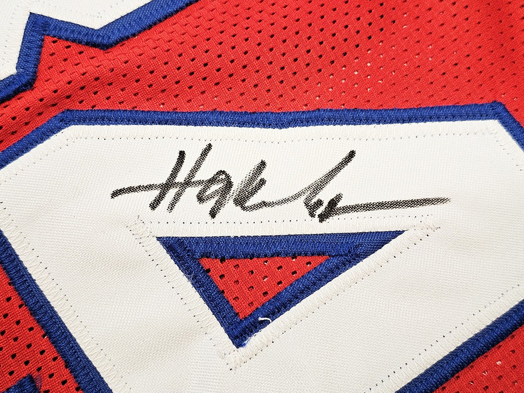 Houston Cougars Hakeem Olajuwon Autographed Signed Red Jersey JSA