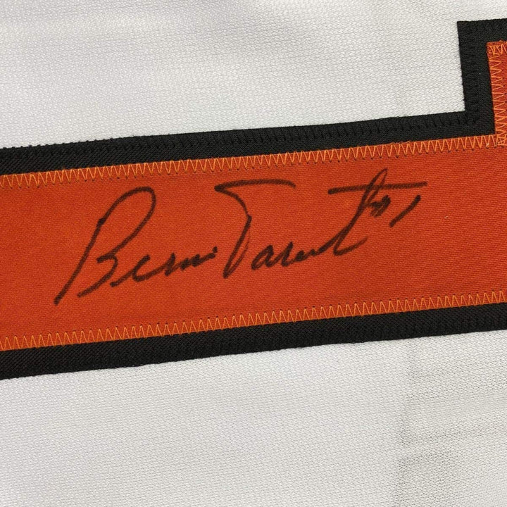 Autographed/Signed BERNIE PARENT Philadelphia White Hockey Jersey JSA COA Auto