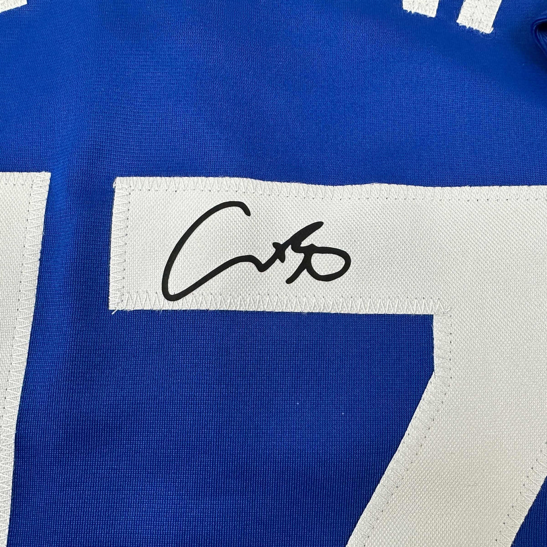 Facsimile Autographed Shohei Ohtani Los Angeles LA Blue Auto Jersey Size Mens XL