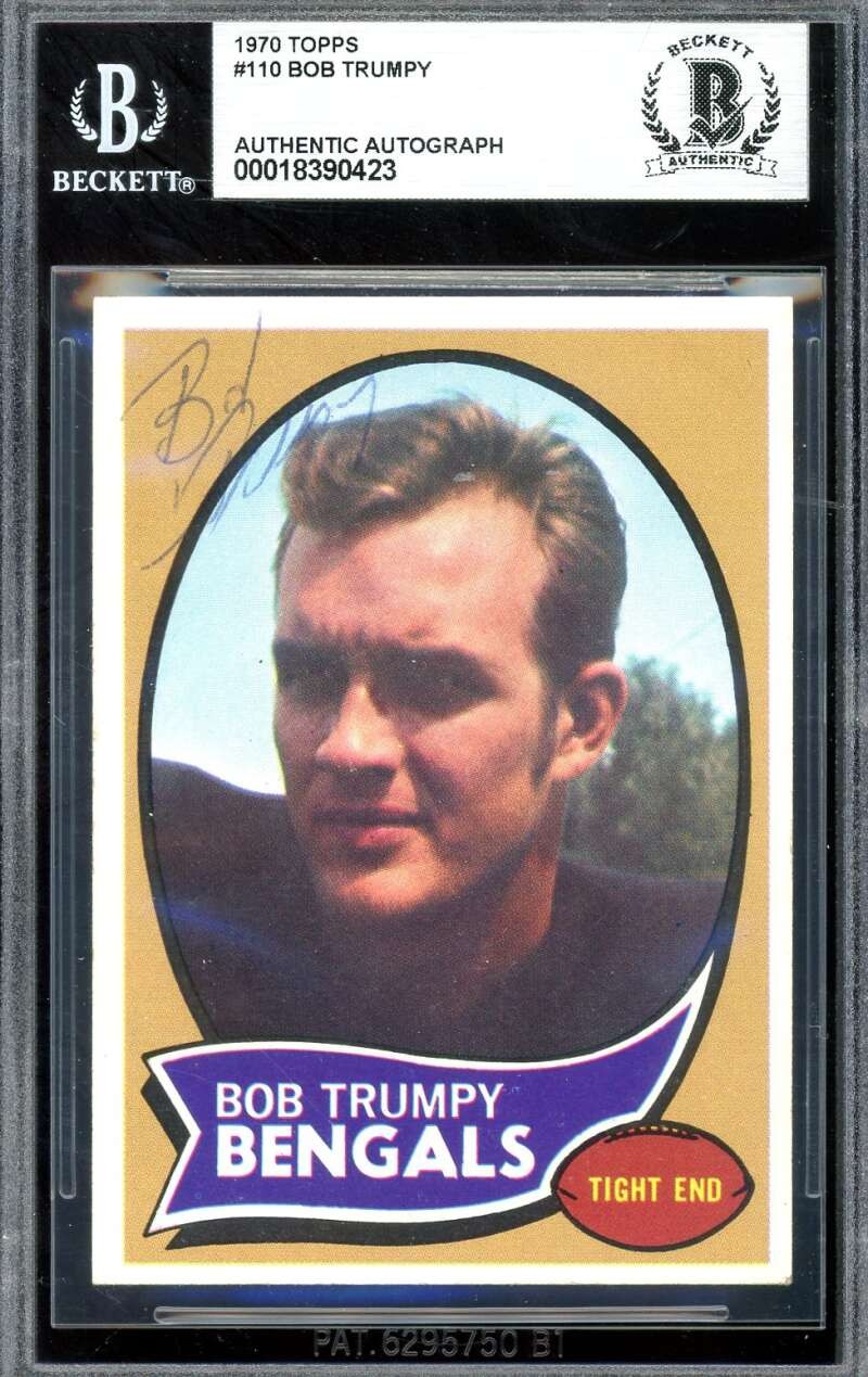 Bob Trumpy Beckett BAS Vintage Signed 1970 Topps Rookie Autograph
