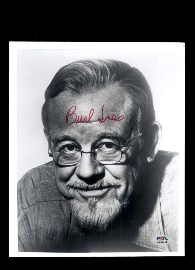 Burl Ives PSA DNA Coa Signed 8x10 Photo Autograph