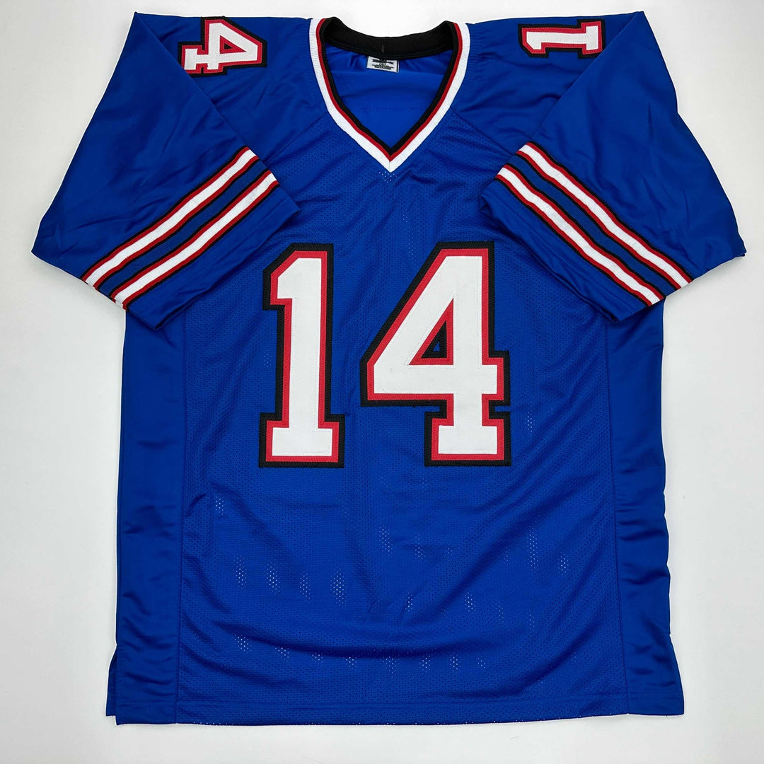 Facsimile Autographed Ryan Fitzpatrick Buffalo Blue Reprint Jersey Size Men's XL