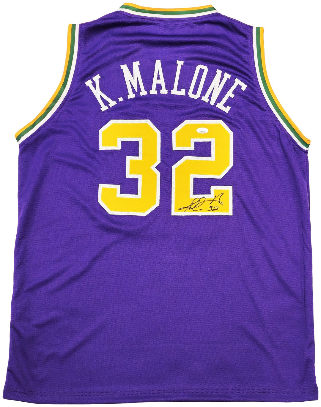 Utah Jazz Karl Malone Autographed Signed Purple Jersey JSA