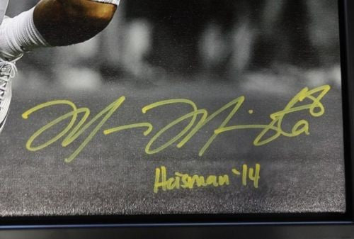 Marcus Mariota Signed Framed 20x24 Canvas Photo Ducks "Heisman '14" #/8 MM Holo