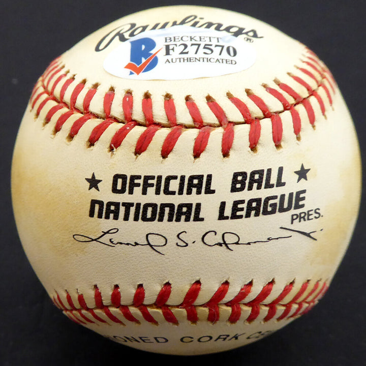 Paul Smith Signed NL Baseball Pittsburgh Pirates, Chicago Cubs Beckett