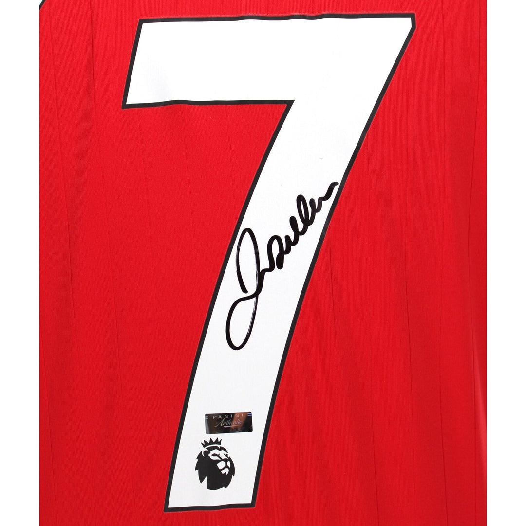 David Beckham Autographed Manchester United Red Adidas Jersey Panini Signed ManU