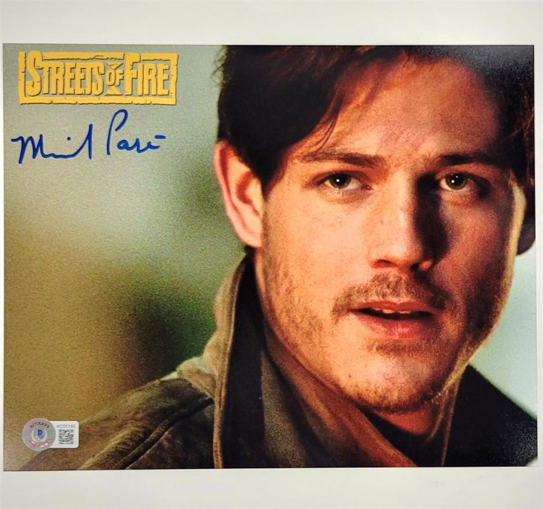 Michael Pare signed Streets of Fire 8x10 photo #2 autograph ~ Beckett BAS