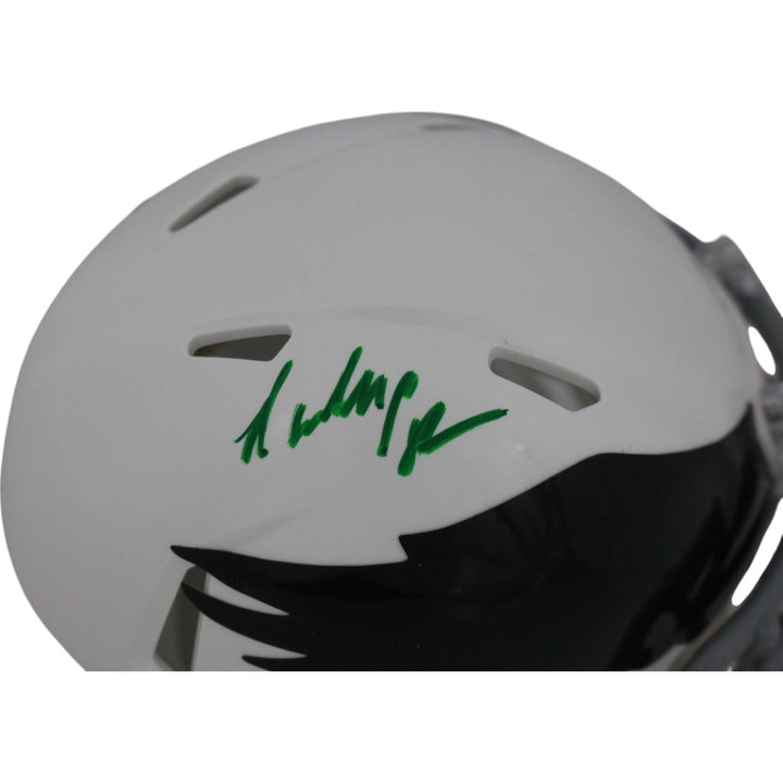 Randall Cunningham Signed Philadelphia Eagles TB 69-73 Mini Helmet Beckett 48872