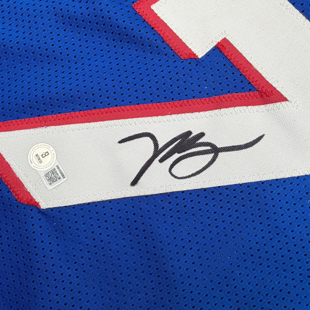 Autographed/Signed Jaylen Brown Philadelphia 76ers Blue Jersey Beckett COA