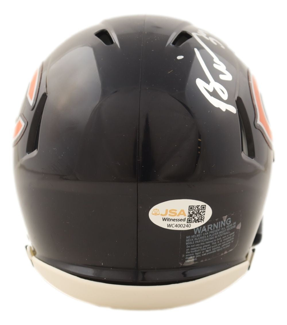 Brian Urlacher Signed Chicago Bears Mini Speed Helmet HOF 18 JSA QR
