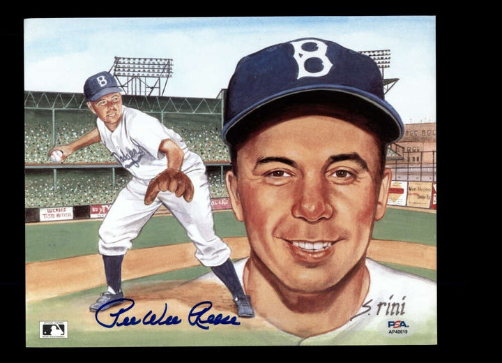 Pee Wee Reese PSA DNA Signed 8x10 Photo Autograph Dodgers