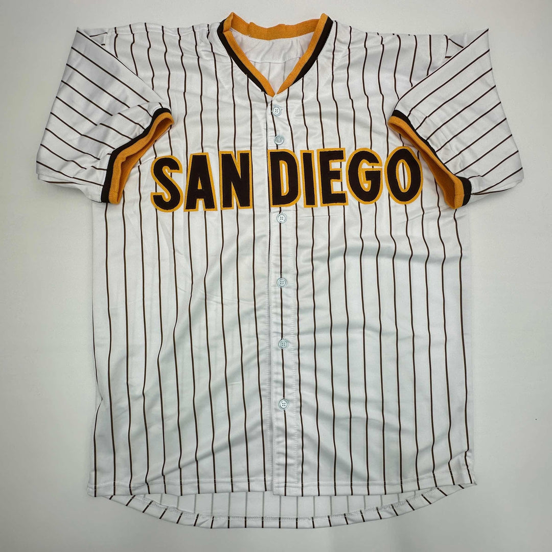 Facsimile Autographed Xander Bogaerts San Diego Pinstripe Reprint Jersey Mens XL
