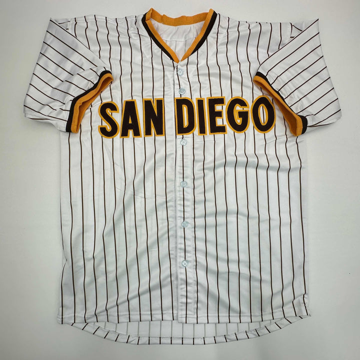 Facsimile Autographed Xander Bogaerts San Diego Pinstripe Reprint Jersey Mens XL