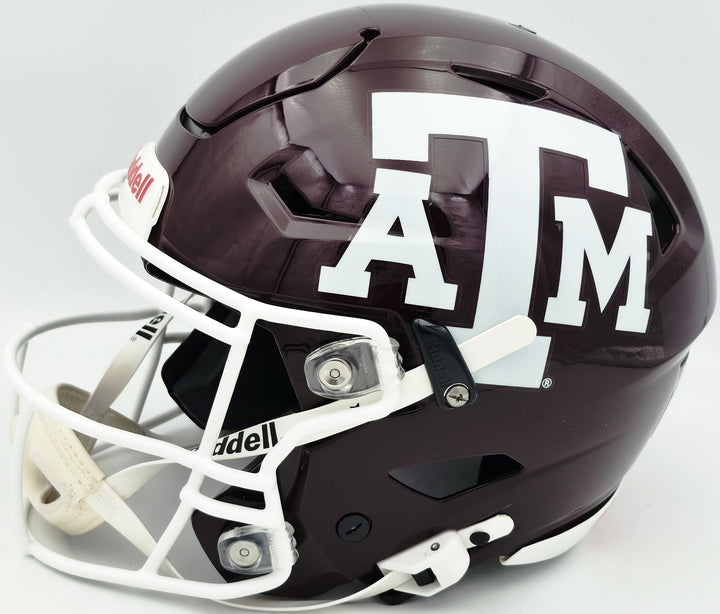 Johnny Manziel Auto Texas AM Maroon Full Size Auth Hyper SpeedFlex Helmet 4 Stat
