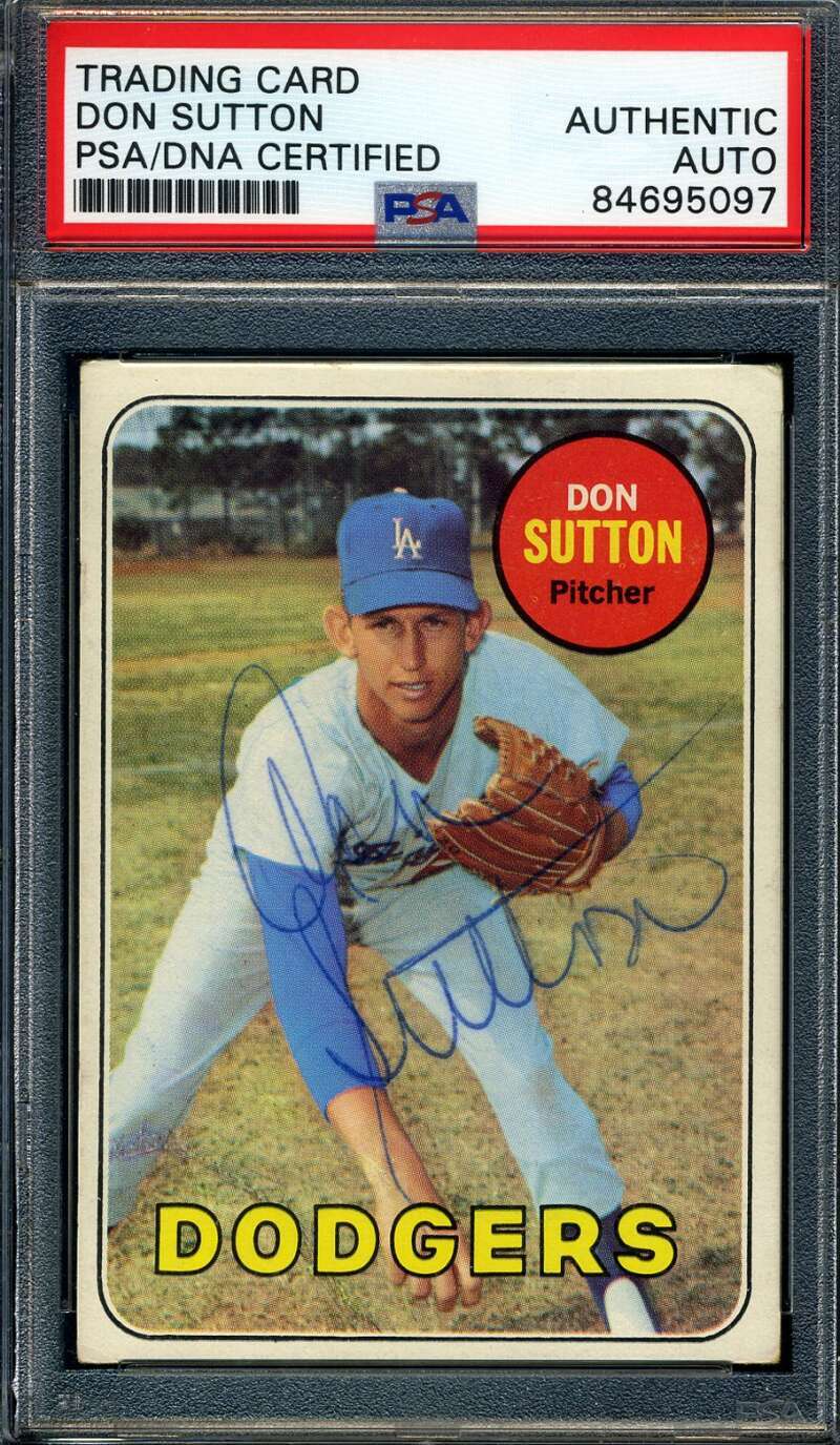 Don Sutton PSA DNA Signed 1969 Topps Autograph