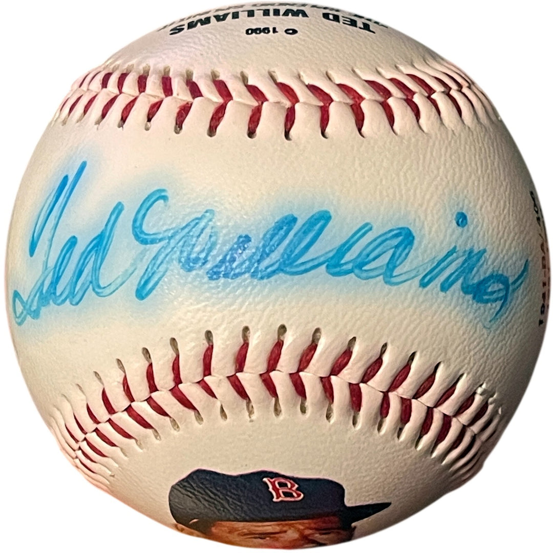 Ted Williams signed Fotoball USA MLB Baseball /1000 bleed - COA  Red Sox/HOF