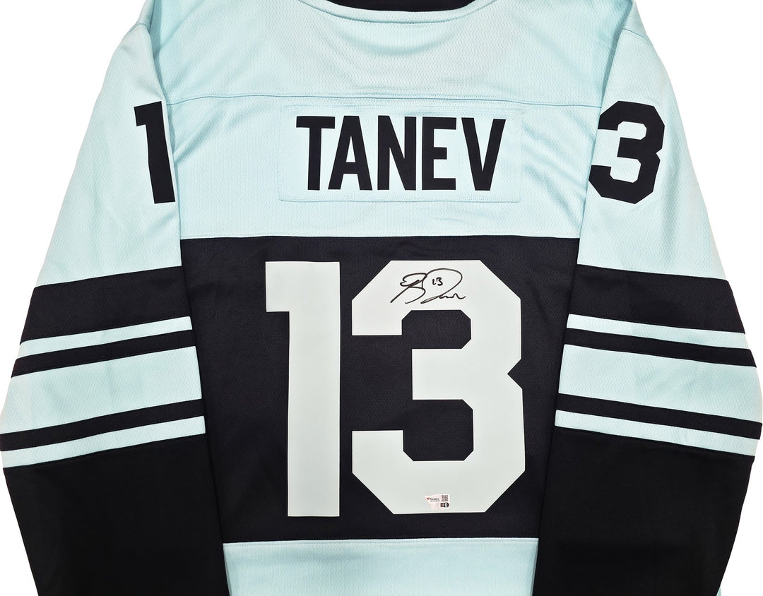 Seattle Kraken Brandon Tanev Auto Blue & Green Fanatics Reverse Retro Jersey XL