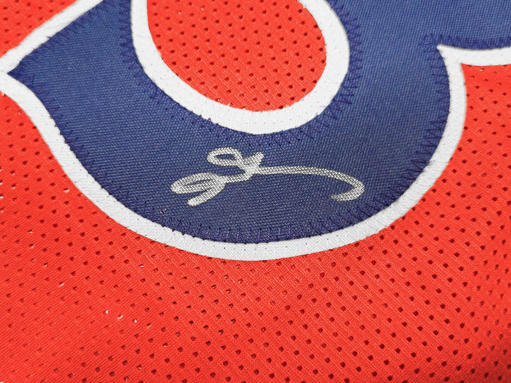 Philadelphia 76ers Allen Iverson Autographed Signed Red Jersey Beckett Wit