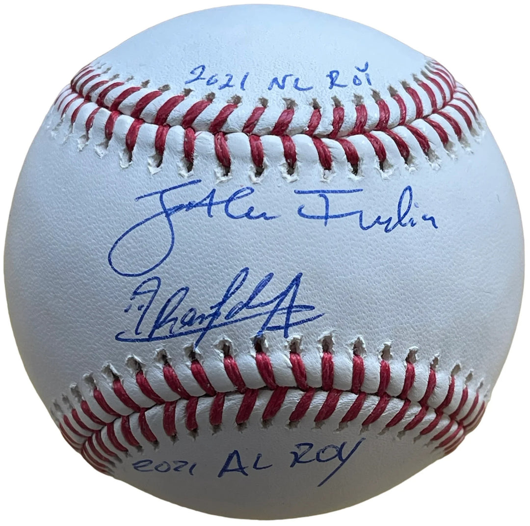 Randy Arozarena Jonathan India Dual Signed Autographed Official Baseball (Becket