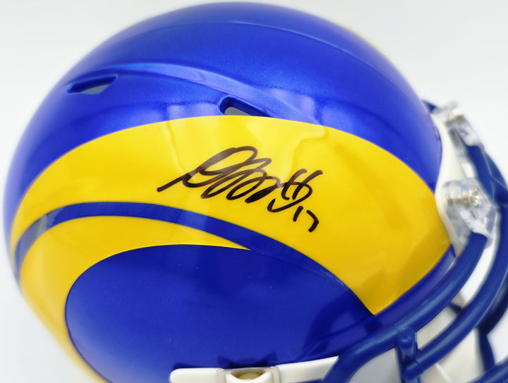 Davante Adams Signed Los Angeles Rams Blue Speed Mini Helmet Beckett Witness
