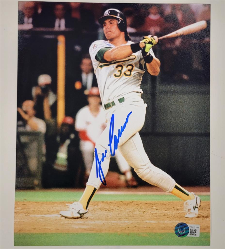 Jose Canseco signed Oakland A's 8x10 Photo #1 autograph (A) BAS Beckett Witness
