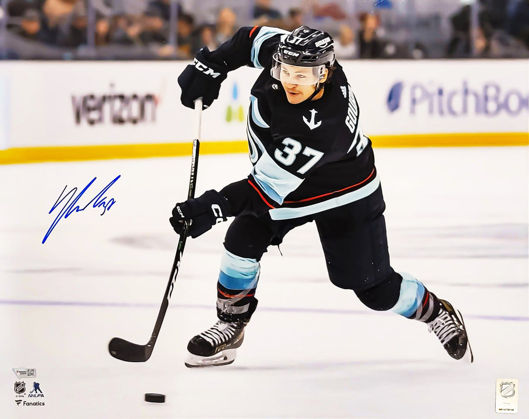 Yanni Gourde Signed 16x20 Photo Seattle Kraken Shooting Fanatics Holo