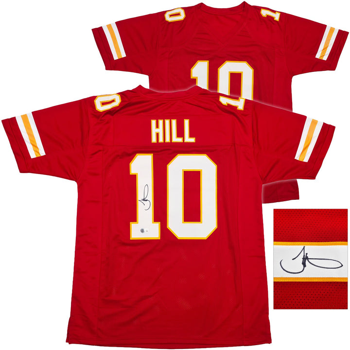 Kansas City Chiefs Tyreek Hill Signed Red Jersey Beckett Witness
