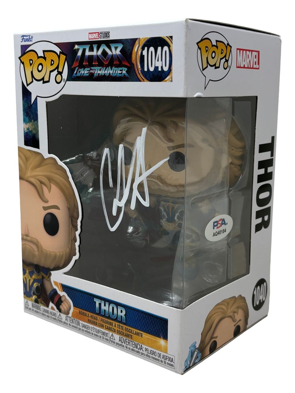 Chris Hemsworth Signed Marvel Thor Love And Thunder Funko Pop #1040 PSA/DNA