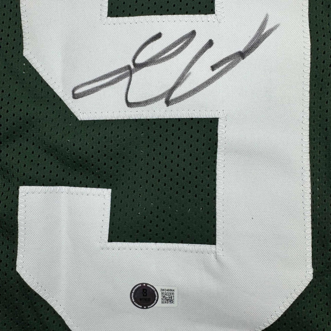 Autographed/Signed Lukas Van Ness Green Bay Green Jersey Beckett BAS COA