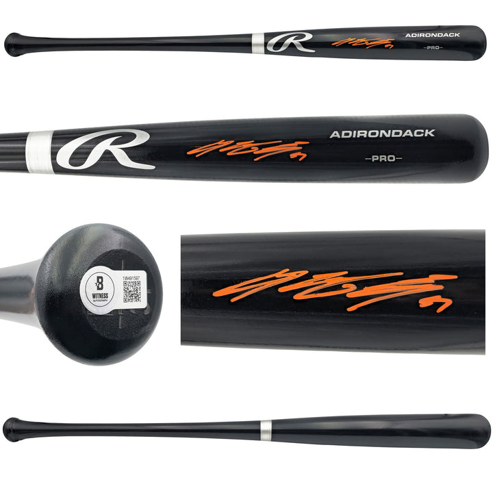 Jung Hoo Lee Signed Black Rawlings Adirondack Baseball Bat Giants Beckett Wit