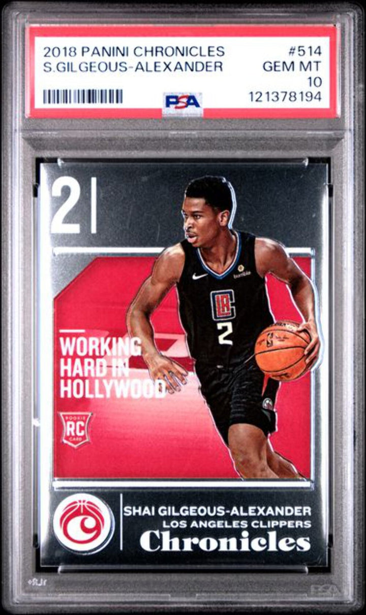 Graded 2018-19 Panini Chronicles Shai Gilgeous-Alexander #514 RC Card PSA 10