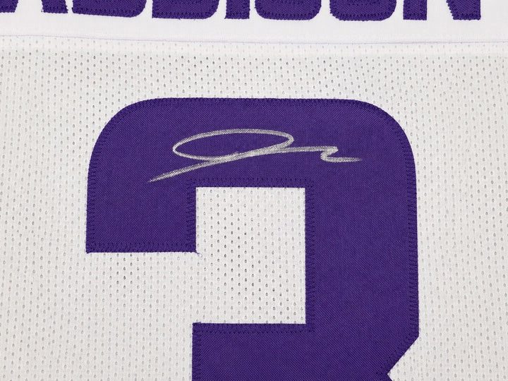 Minnesota Vikings Jordan Addison Signed White Jersey Beckett BAS QR