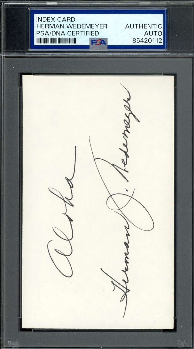 Herman Wedemeyer PSA DNA Coa Signed 3x5 Index Card Hawaii 5-0 Autographed