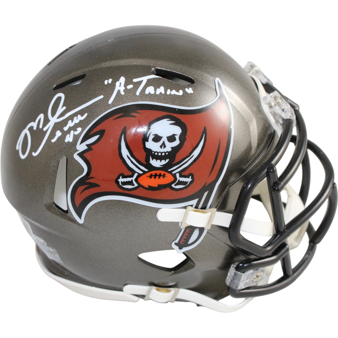 Mike Alstott Signed Tampa Bay Buccaneers TB Mini Helmet A Train Beckett 54117