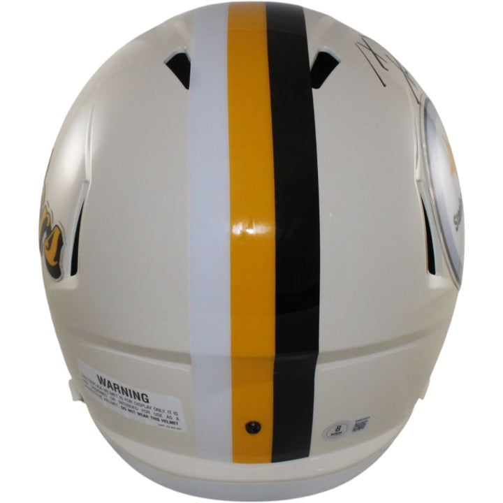 TJ Watt Autographed Pittsburgh Steelers F/S Retro Helmet Beckett Witness 56195