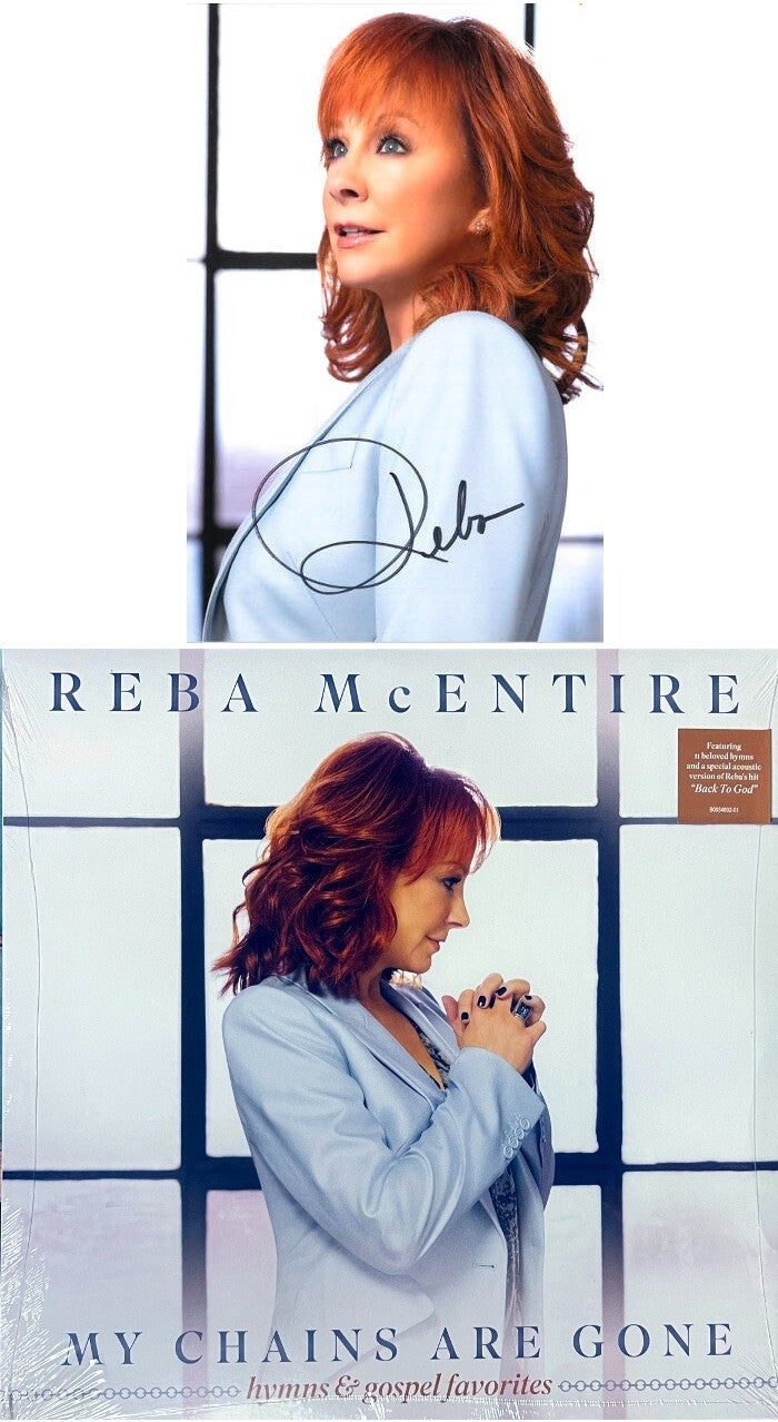 Reba McEntire signed 5.5x8.5 Photo/Art Card- 2022 My Chains Are Gone Album- COA