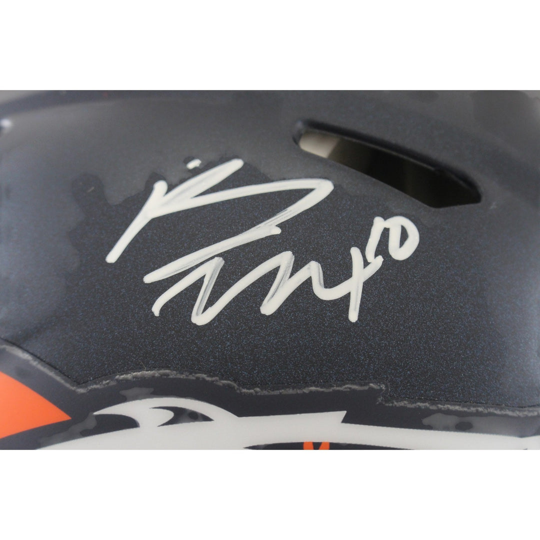 Bo Nix Autographed/Signed Denver Broncos Authentic Helmet Beckett Witness 56437