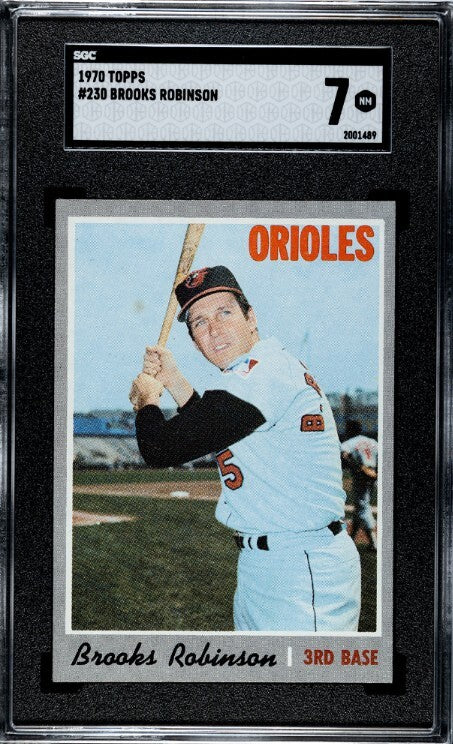 Brooks Robinson 1970 Topps Card #230 - SGC Graded 7 NM (Baltimore Orioles/HOF)
