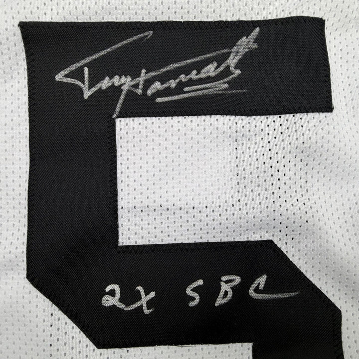 Autographed/Signed Terry Hanratty Pittsburgh White Football Jersey JSA COA