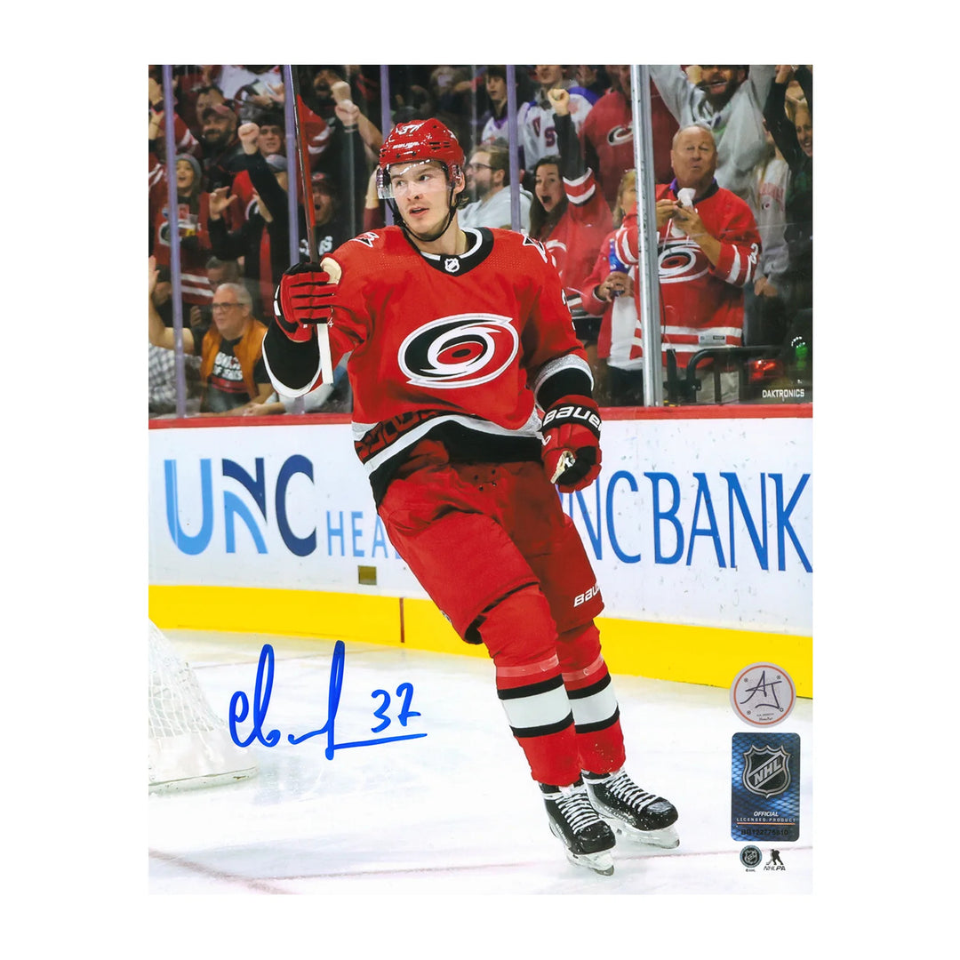 Andrei Svechnikov Signed Carolina Hurricanes Goal Celebration 8x10 Photo