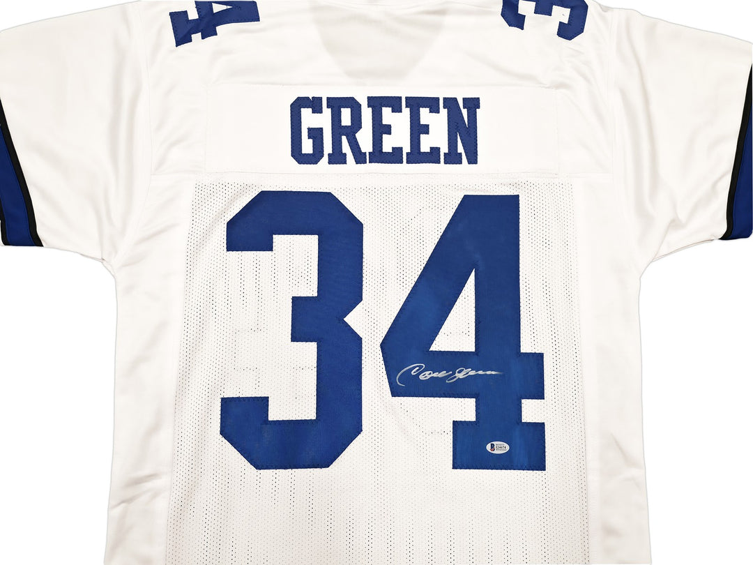 Dallas Cowboys Cornell Green Signed White Jersey Beckett Witness
