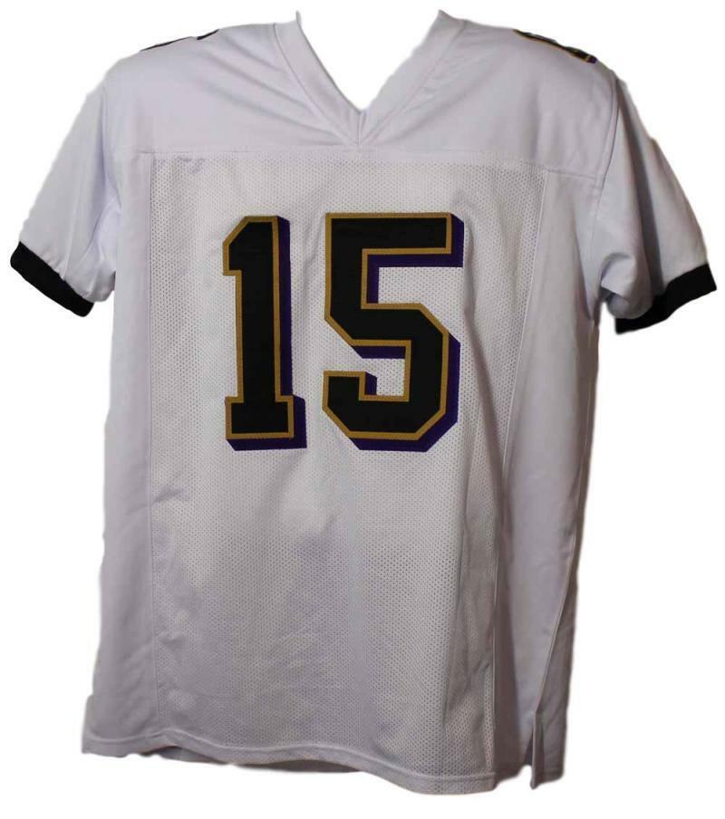 Michael Crabtree Autographed/Signed Pro Style XL White Jersey JSA 22436