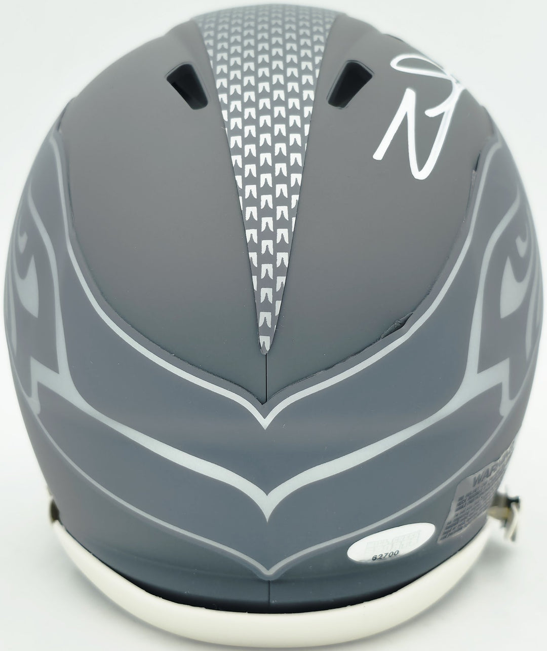 Zach Charbonnet Signed Seattle Seahawks Slate Silver Speed Mini Helmet MCS Holo