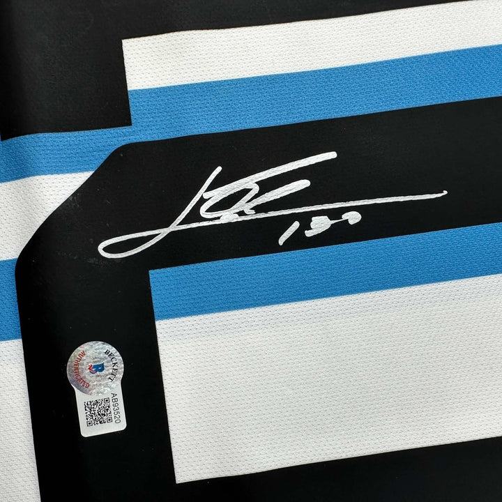 Autographed/Signed Lionel Leo Messi Argentina Jersey Beckett BAS COA