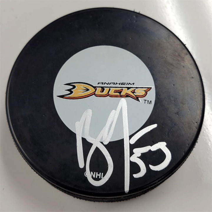 Brett Festerling autograph signed Anaheim Ducks Puck ~ Beckett BAS Holo